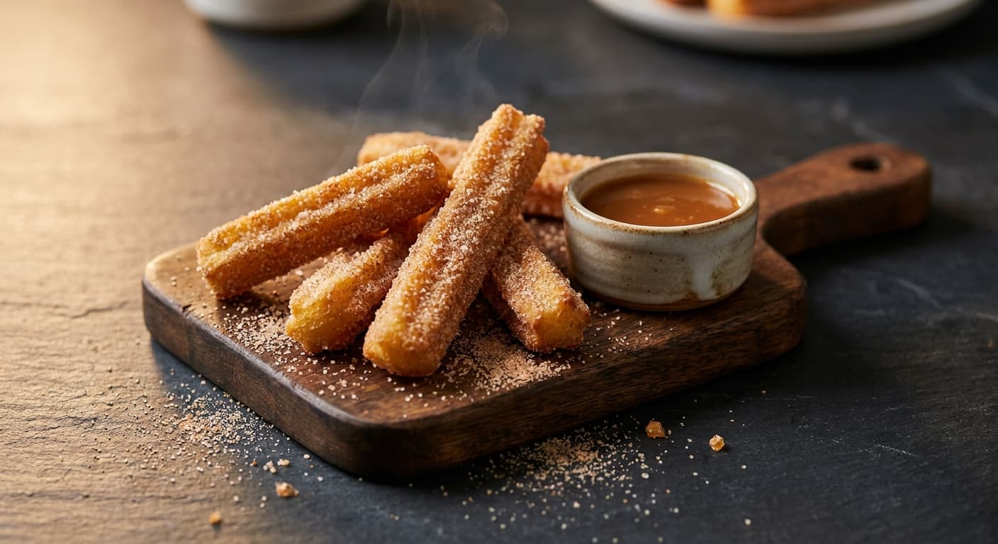 Churros with Salted Caramel Sauce