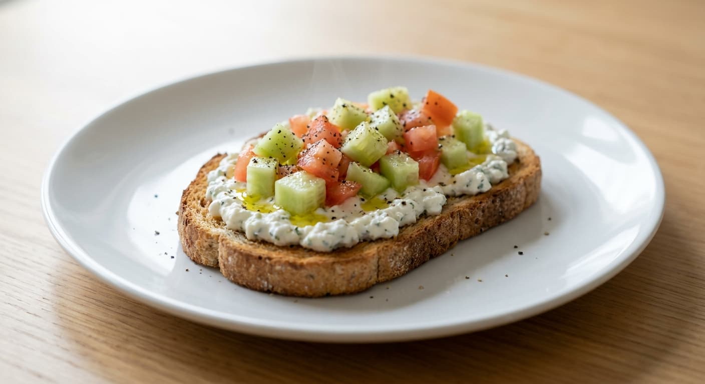 Cottage Cheese & Herb Toast