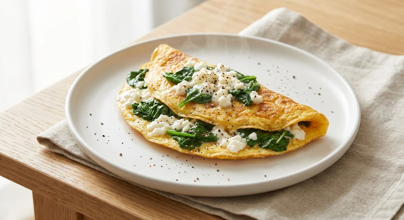 Cottage Cheese & Spinach Omelette