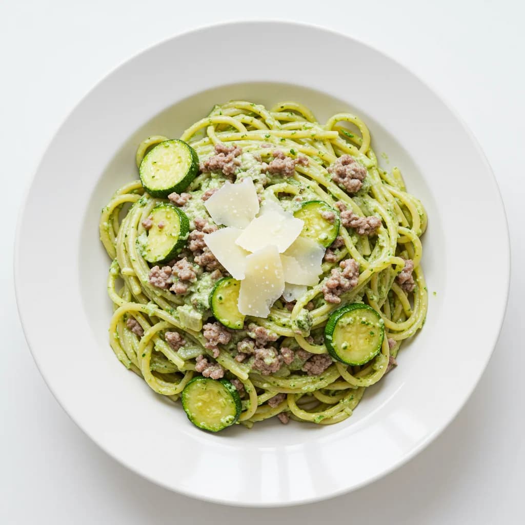 Creamy Beef & Pesto Pasta