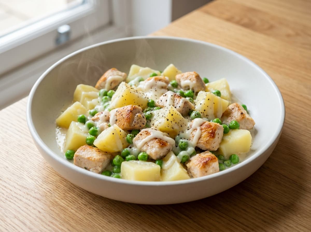 Creamy Chicken & Pea Potato Bowl