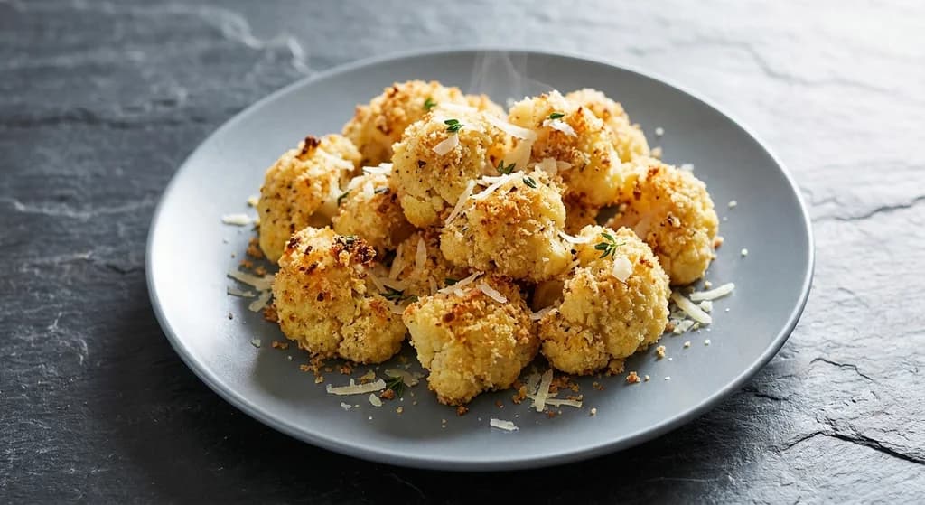 Crispy Parmesan Cauliflower Bites