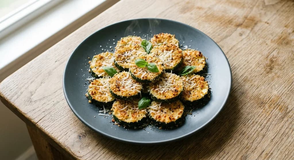 Crispy Zucchini Parmesan Bites