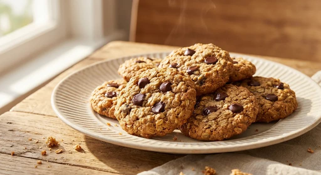 Dark Chocolate & Banana Oat Cookies