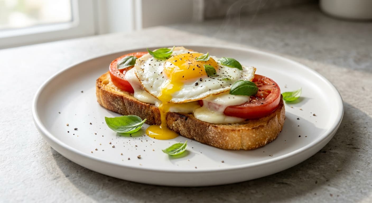 Egg Caprese Toast
