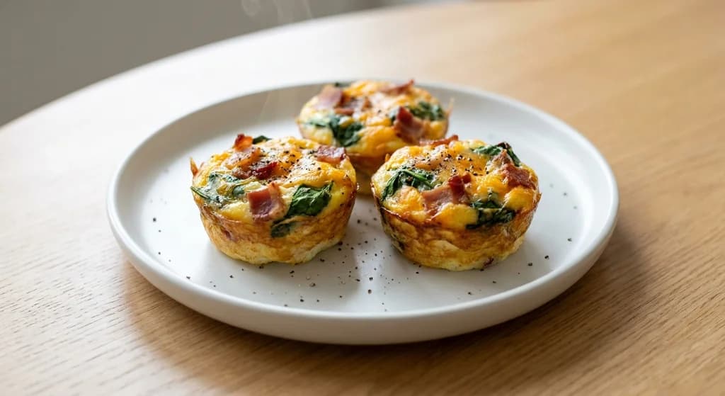 Egg Muffins with Bacon and Spinach