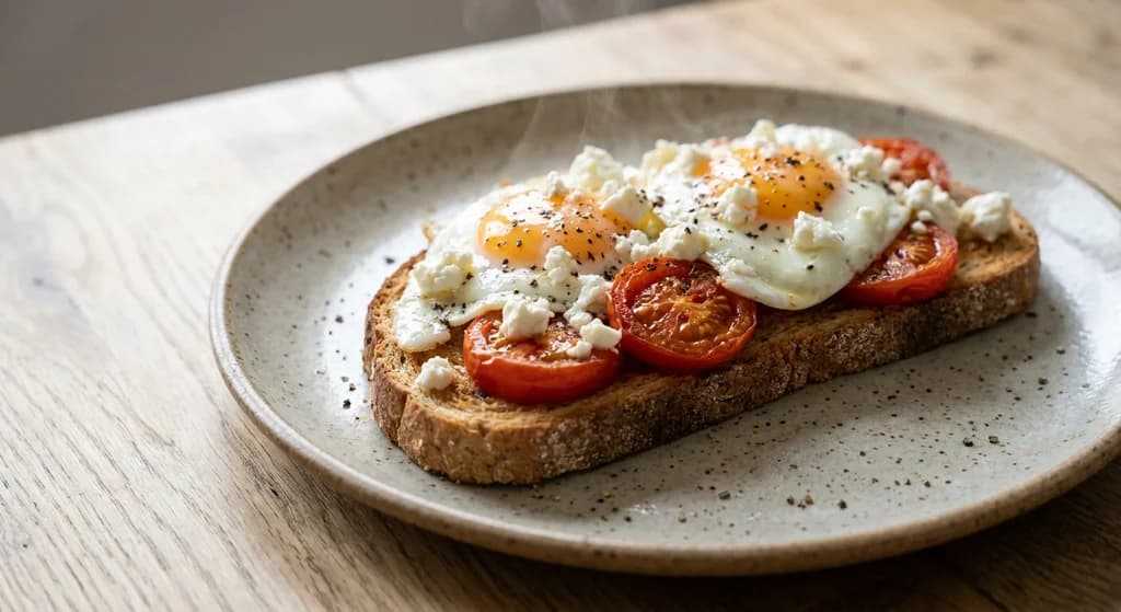 Egg, Tomato & Feta Toast