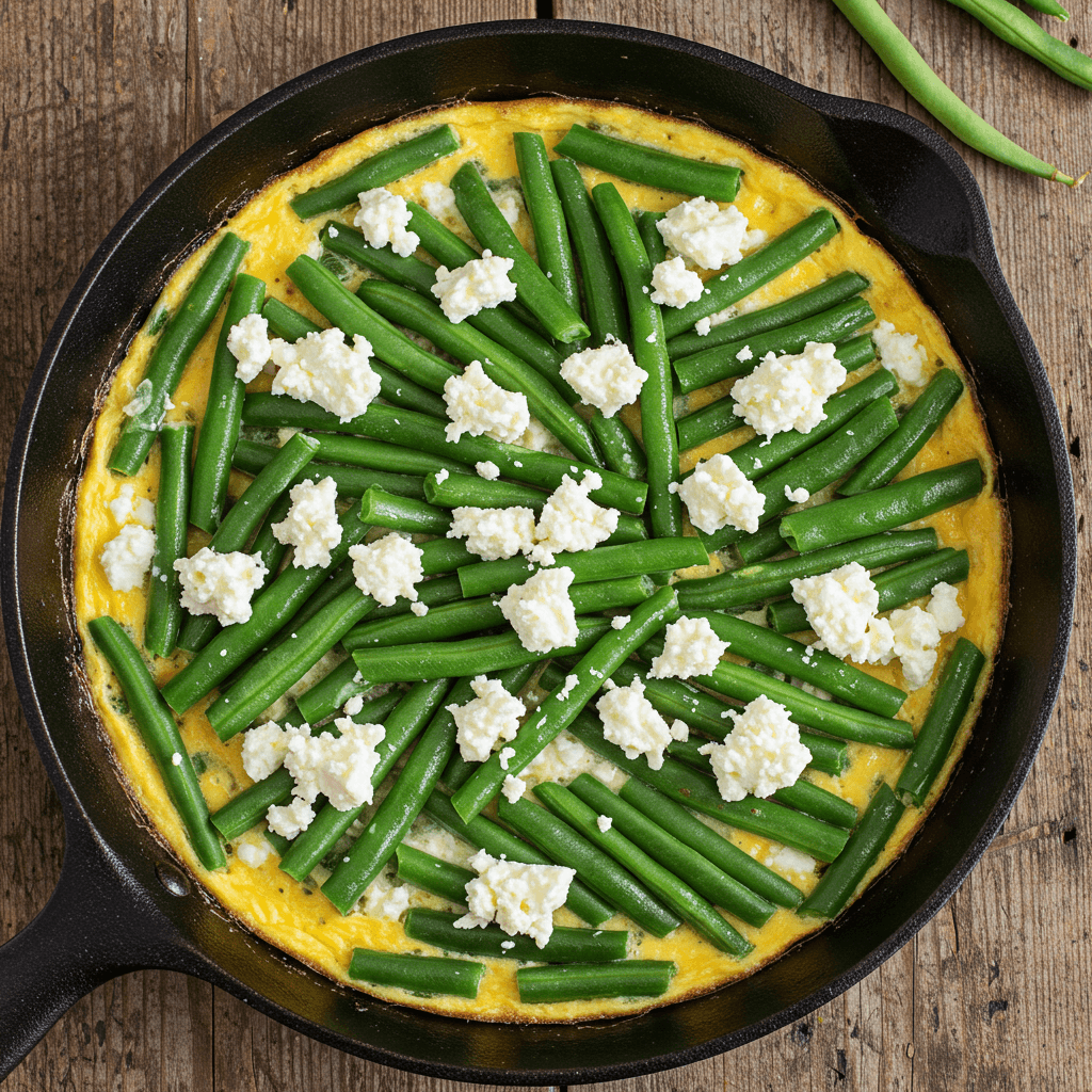 Feta and Green Bean Frittata