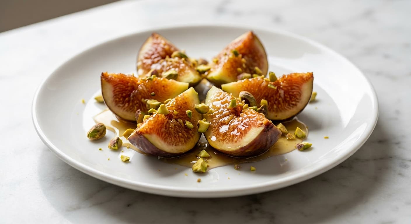 Figs with Honey and Pistachios