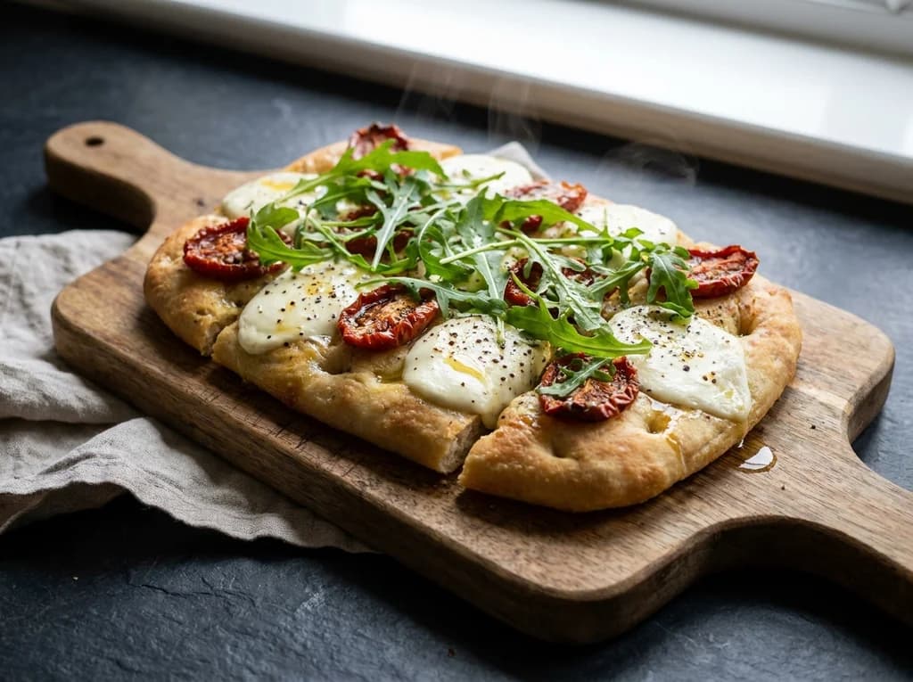Focaccia with Mozzarella and Rocket