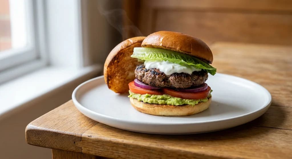 Fresh Avocado & Tomato Burger
