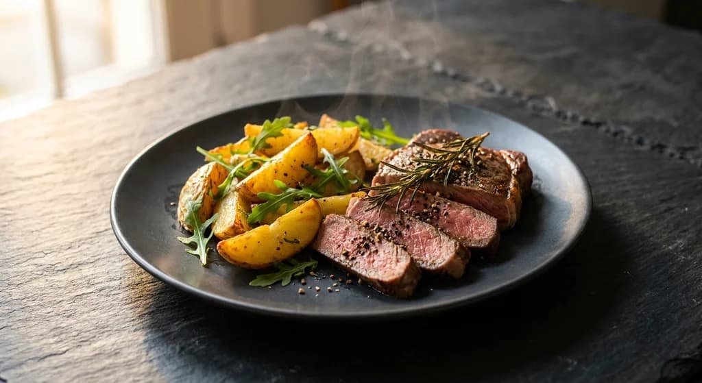 Garlic Herb Steak with Rosemary Potatoes