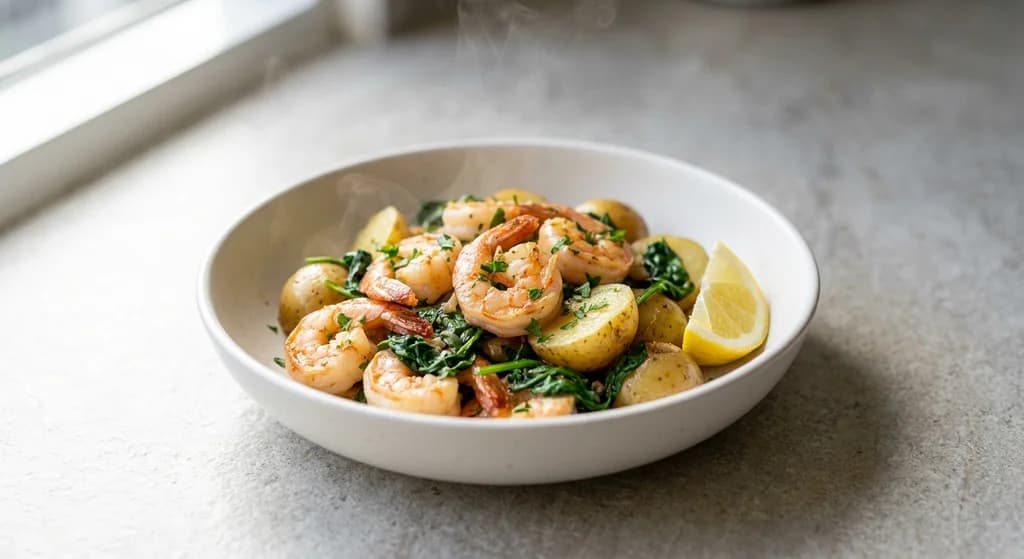 Garlic Shrimp with Baby Potatoes