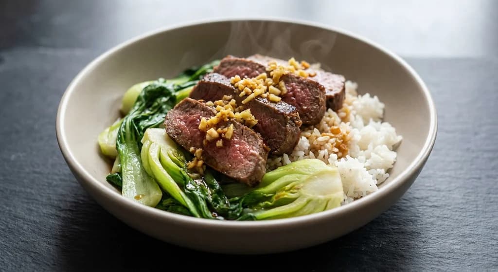 Ginger Soy Beef with Bok Choy