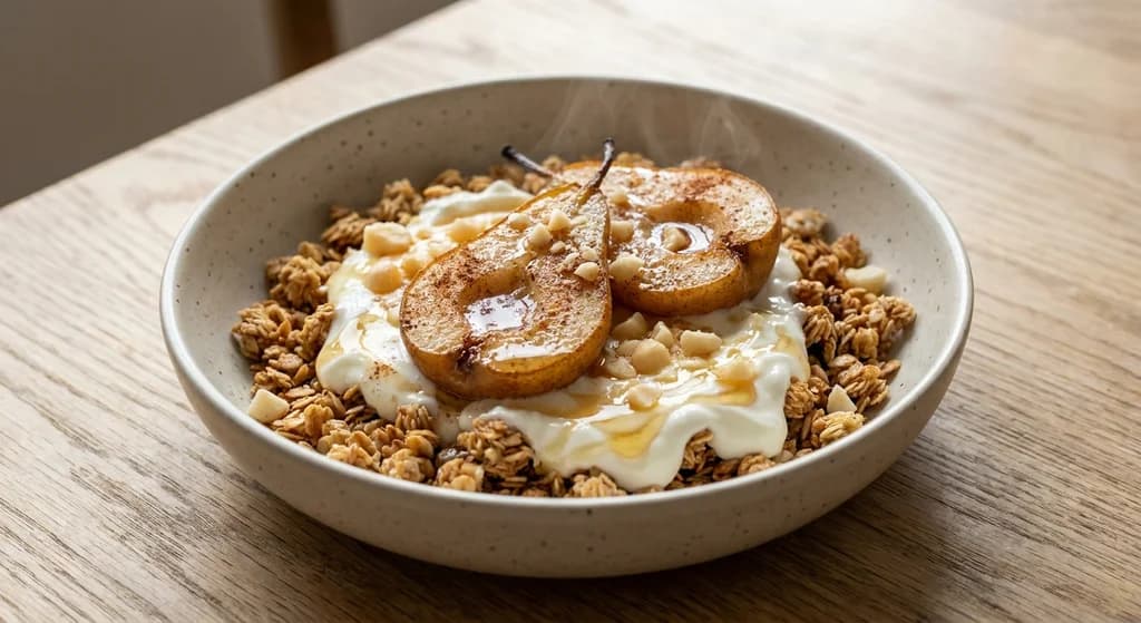 Granola with Roasted Pear