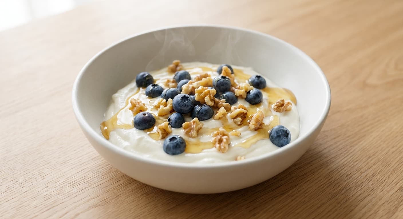 Greek Yogurt with Blueberries & Walnuts