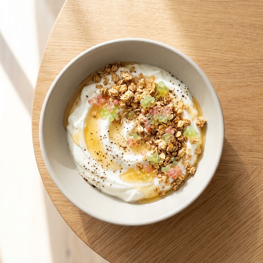 Greek Yogurt with Finger Lime and Honey