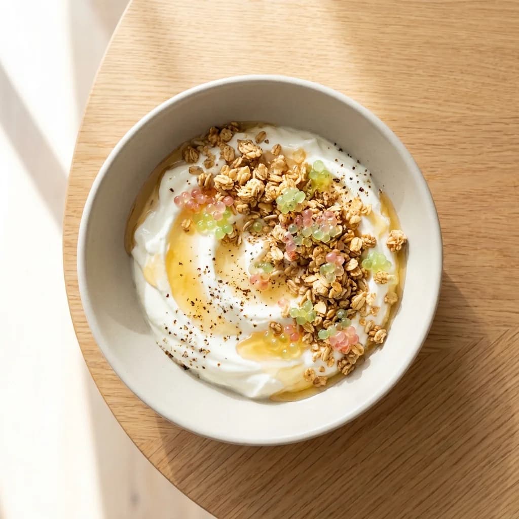 Greek Yogurt with Finger Lime and Honey