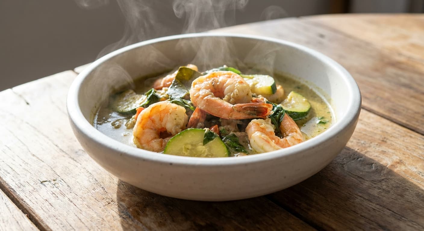 Green Curry Prawns