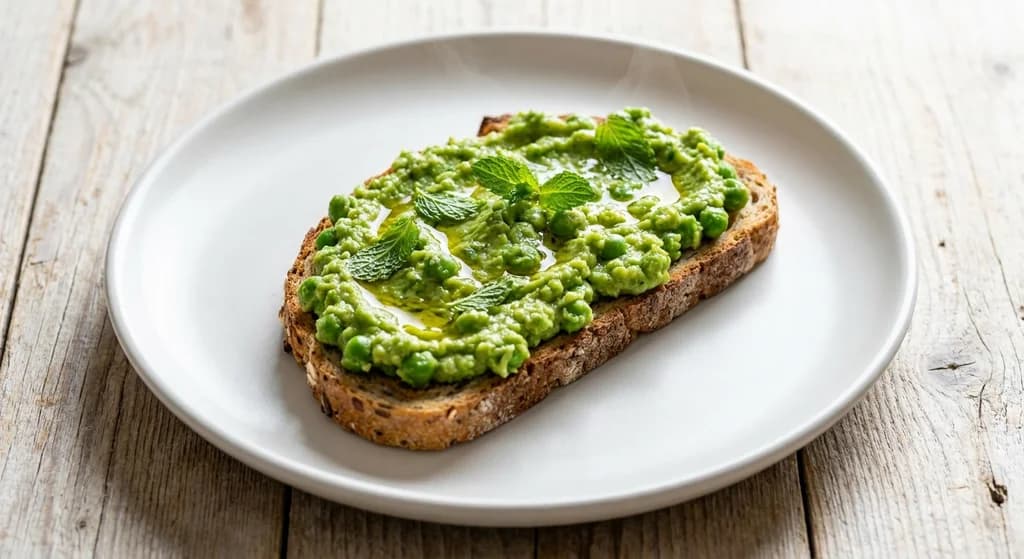Green Pea & Mint Hummus Toast
