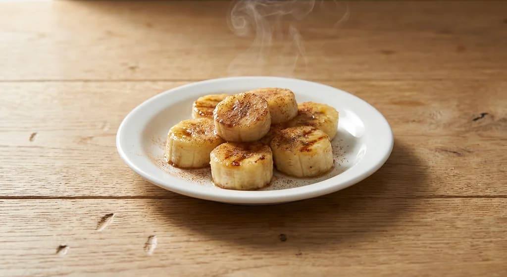 Grilled banana with cinnamon