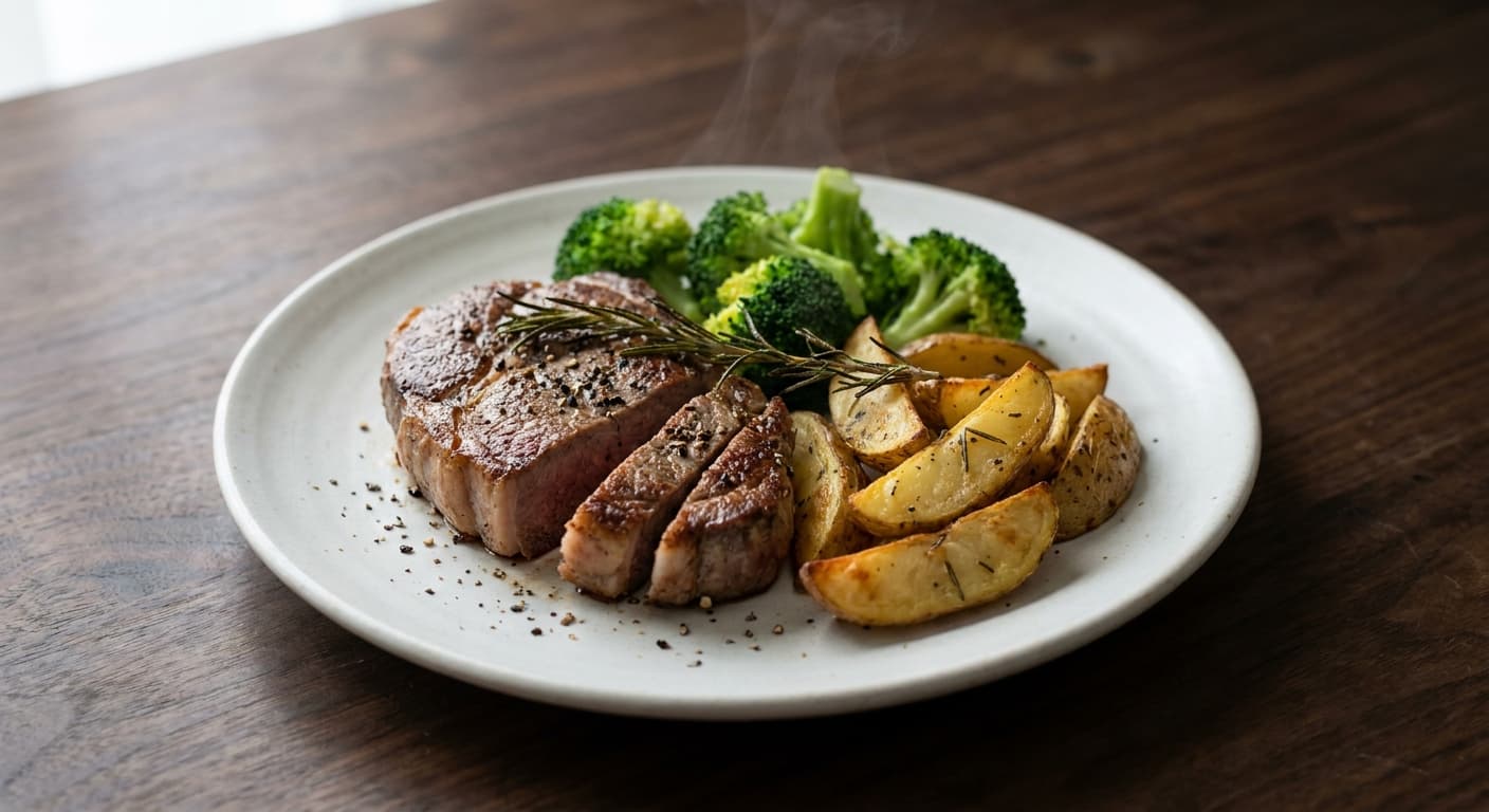Grilled Lamb with Rosemary Potatoes