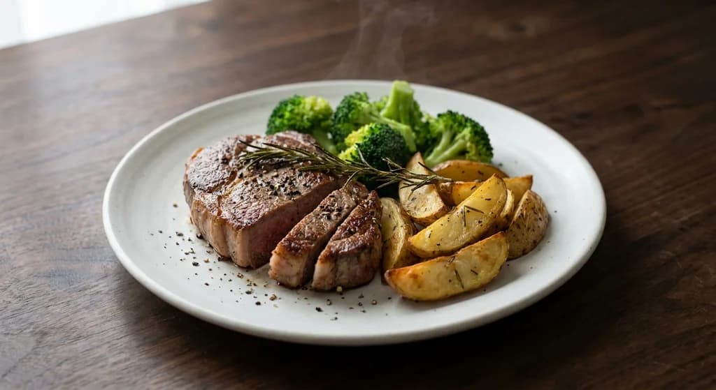 Grilled Lamb with Rosemary Potatoes