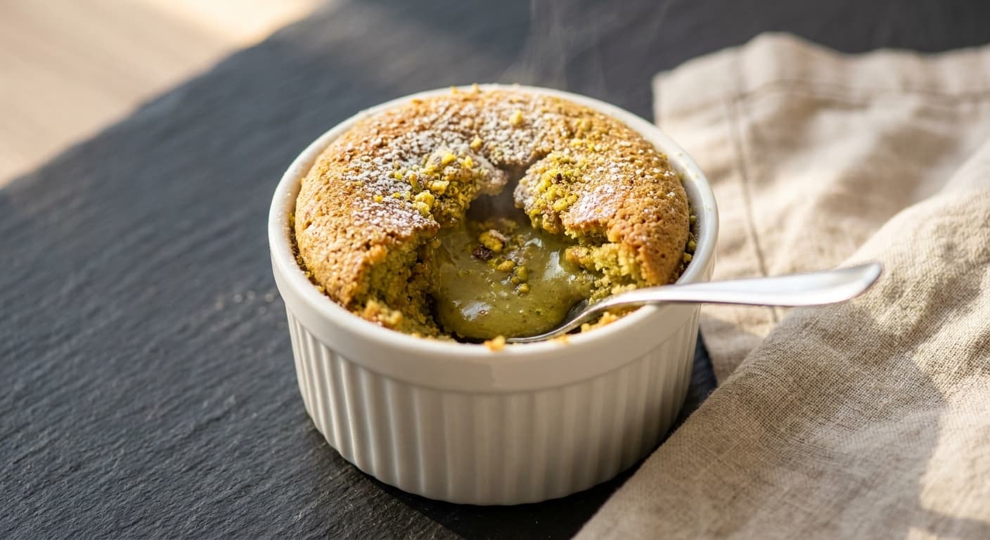 High-Protein Pistachio Lava Cake