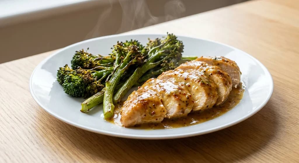 Honey Mustard Chicken with Roasted Broccolini