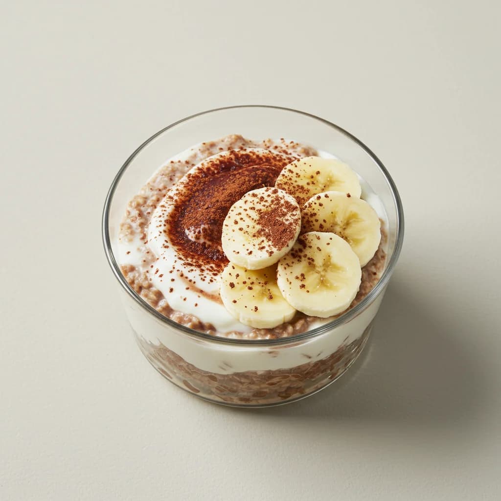 Hot Tiramisu Proats with Ricotta & Banana