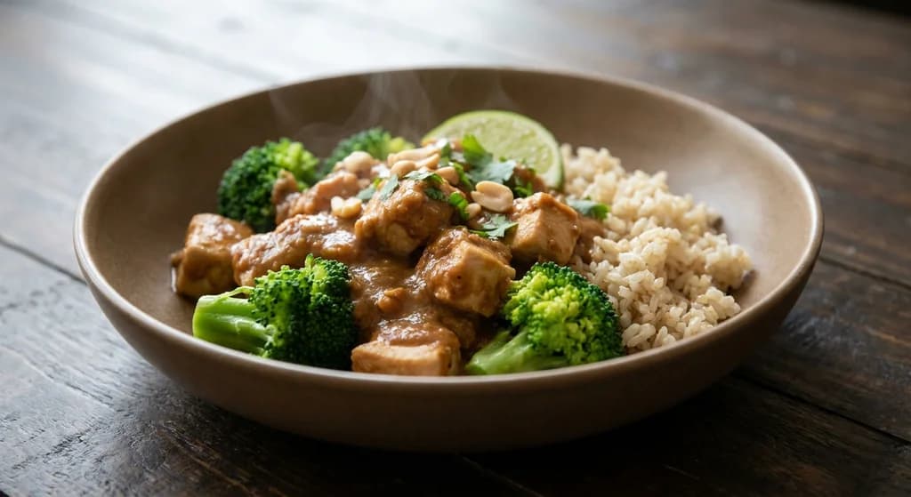 Indonesian-Style Chicken with Peanut Sauce