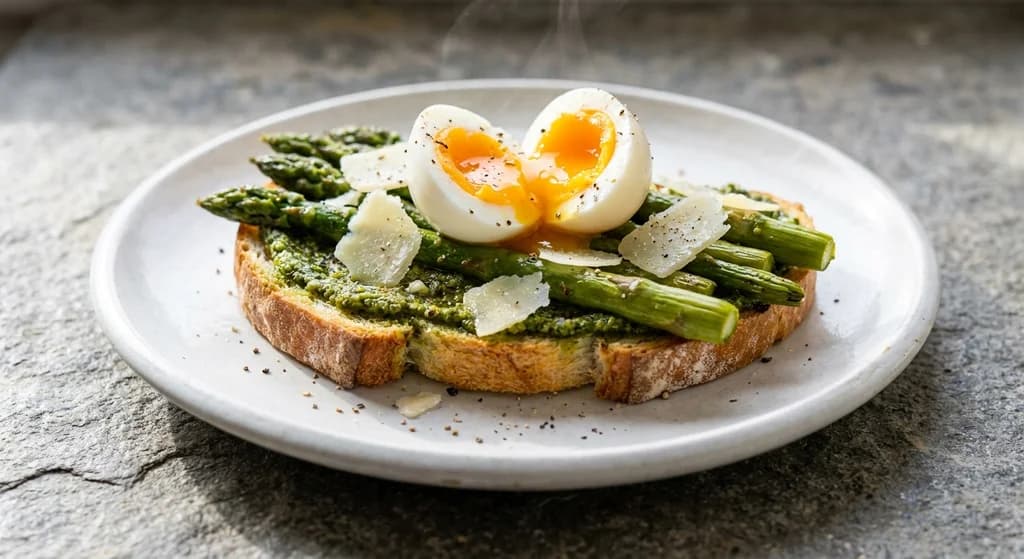 Italian Crostone with Egg and Pesto