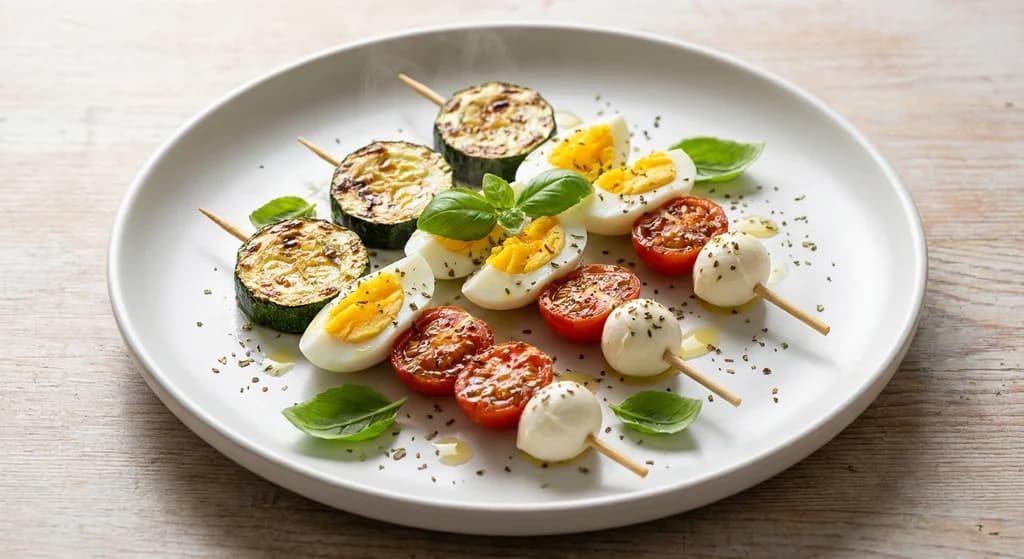 Italian Egg & Zucchini Skewers