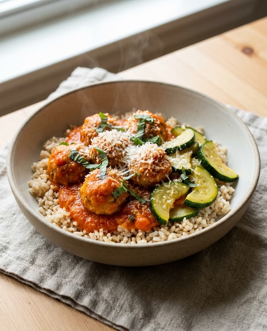 Italian Orange Turkey Meatball Bowl