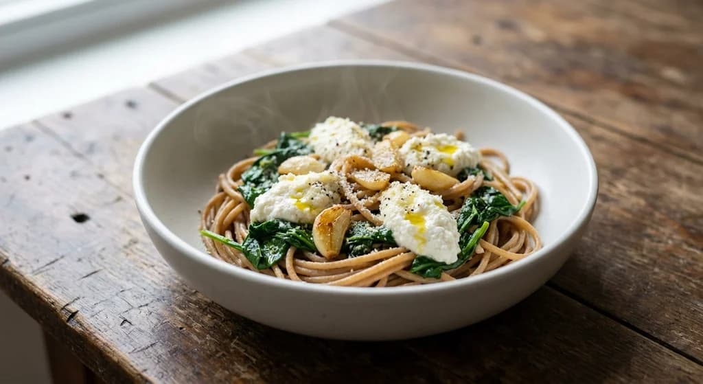 Italian Pasta with Spinach and Ricotta