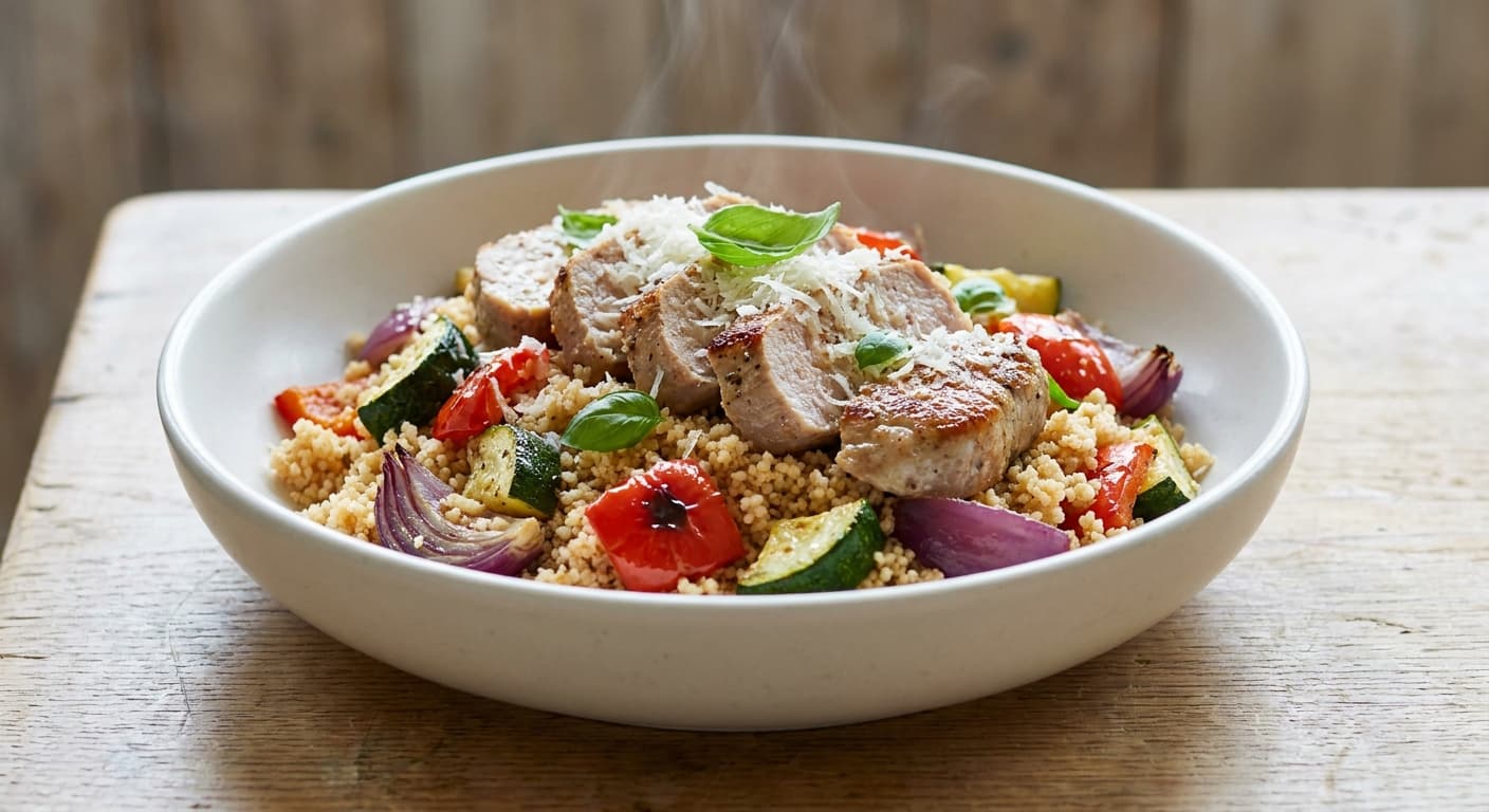 Italian Pork & Roasted Vegetable Couscous Bowl