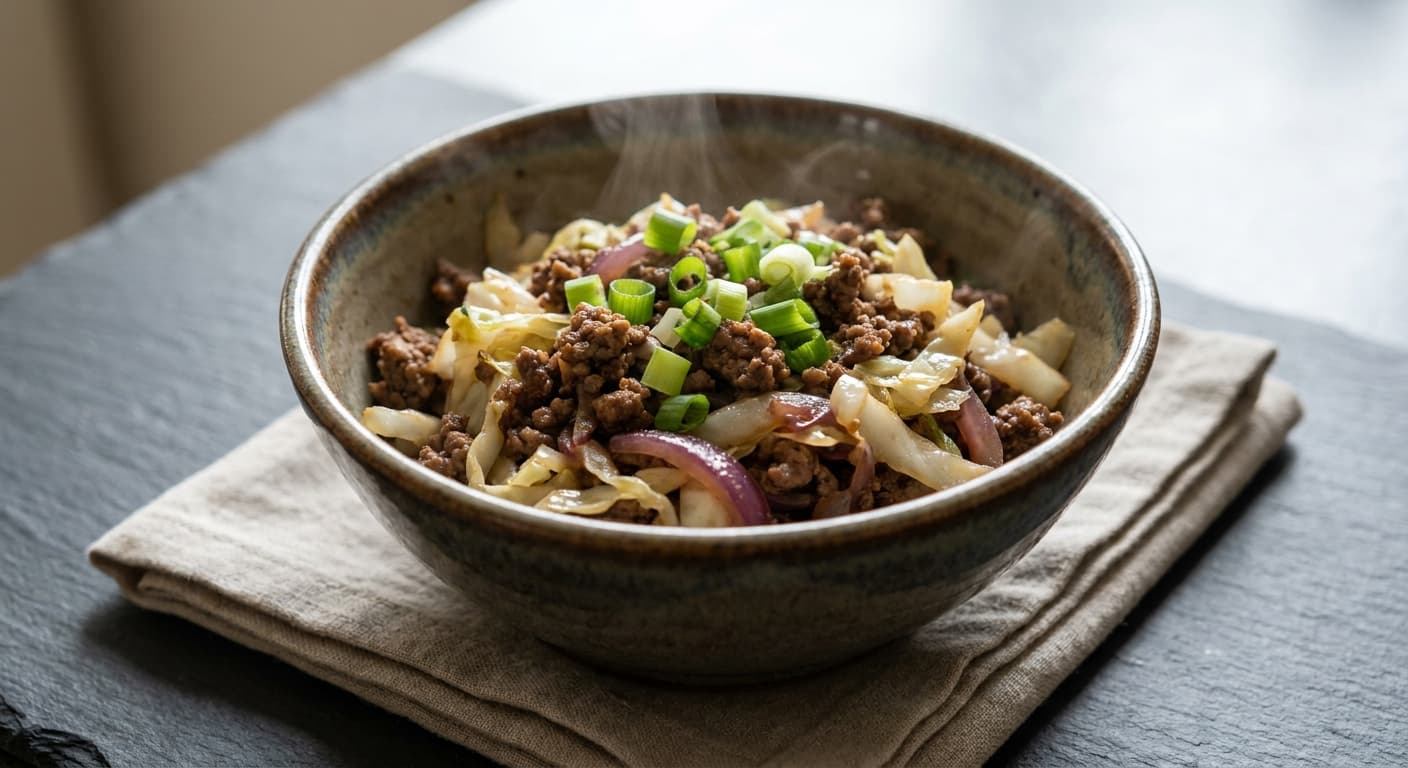 Korean Beef and Cabbage Bowl