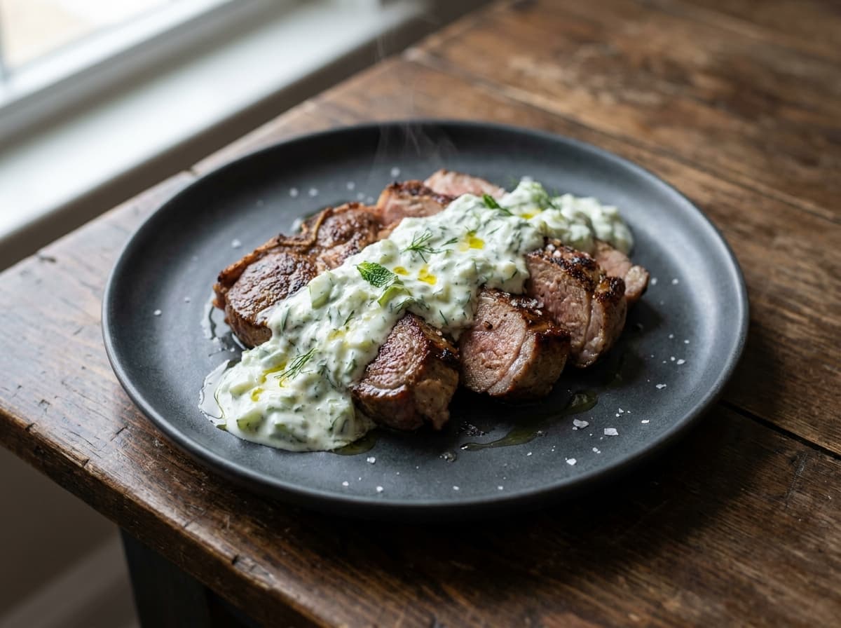 Lamb Chop with Quick Tzatziki