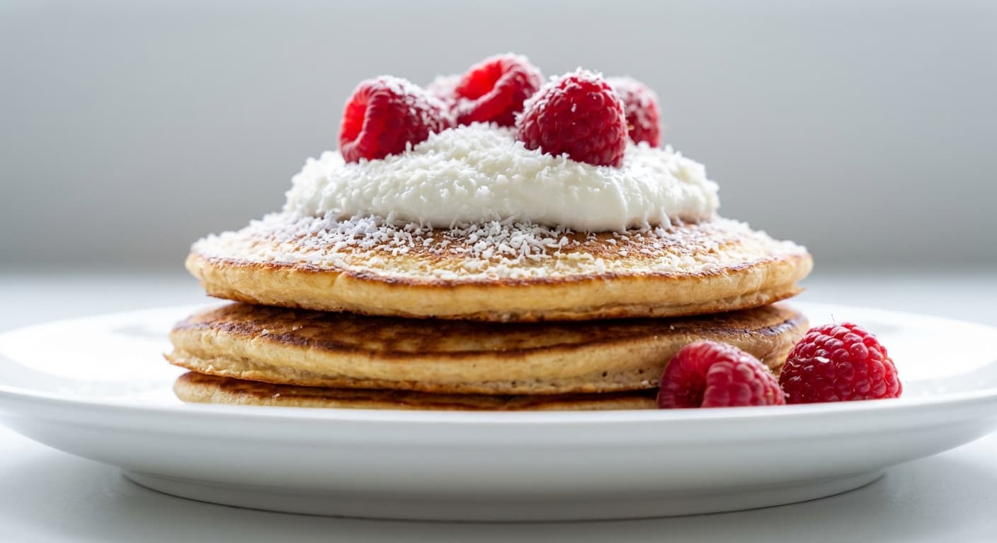 Lamington Protein Pancakes