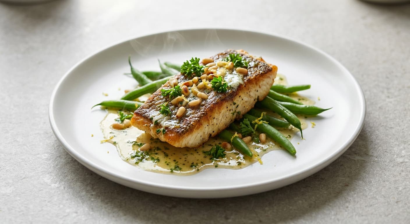 Lemon and garlic butter barramundi