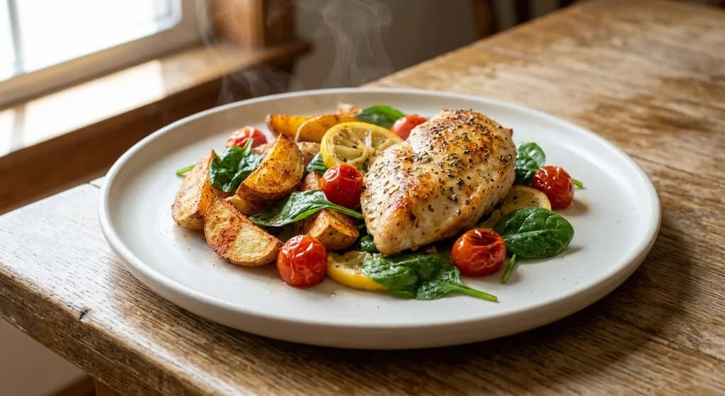 Lemon Chicken with Roasted Potatoes