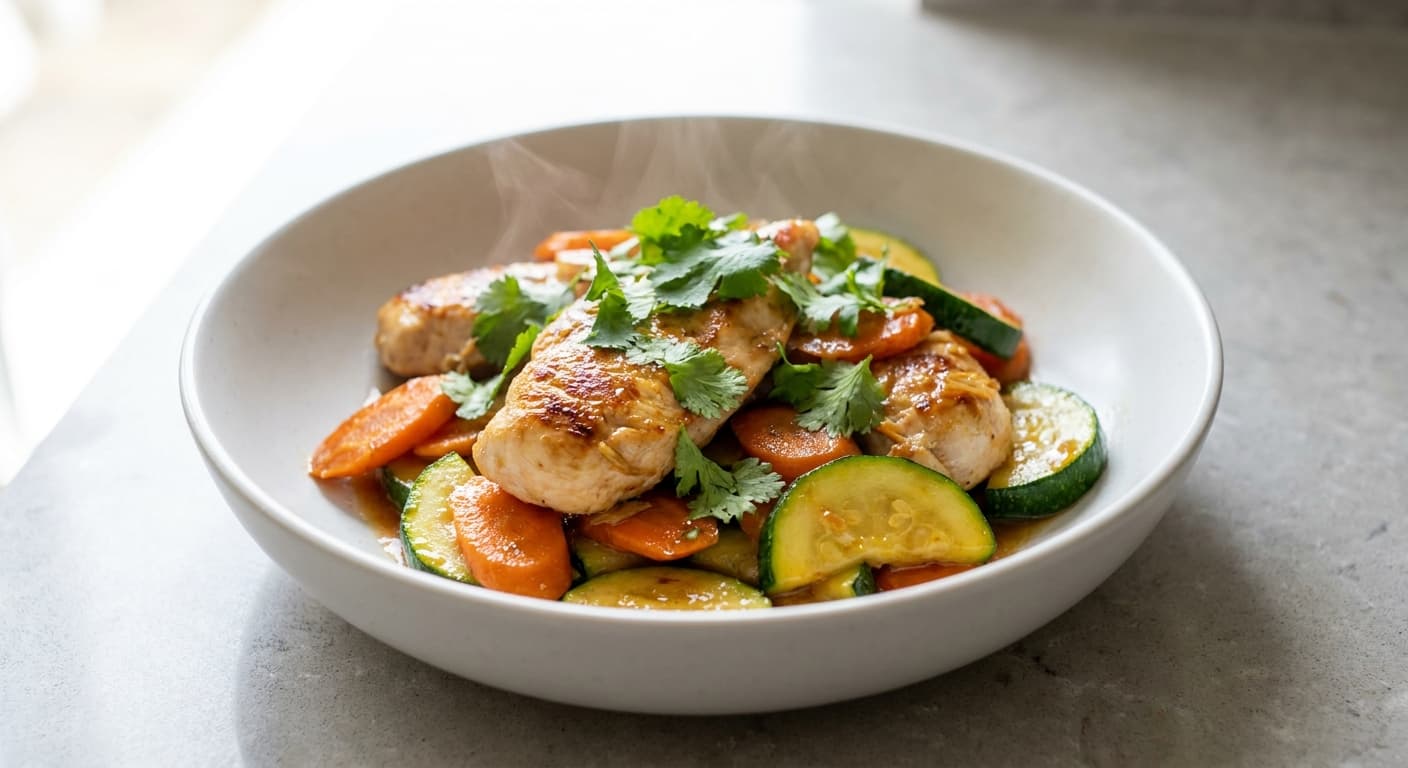 Lemongrass Chicken with Zucchini and Carrot