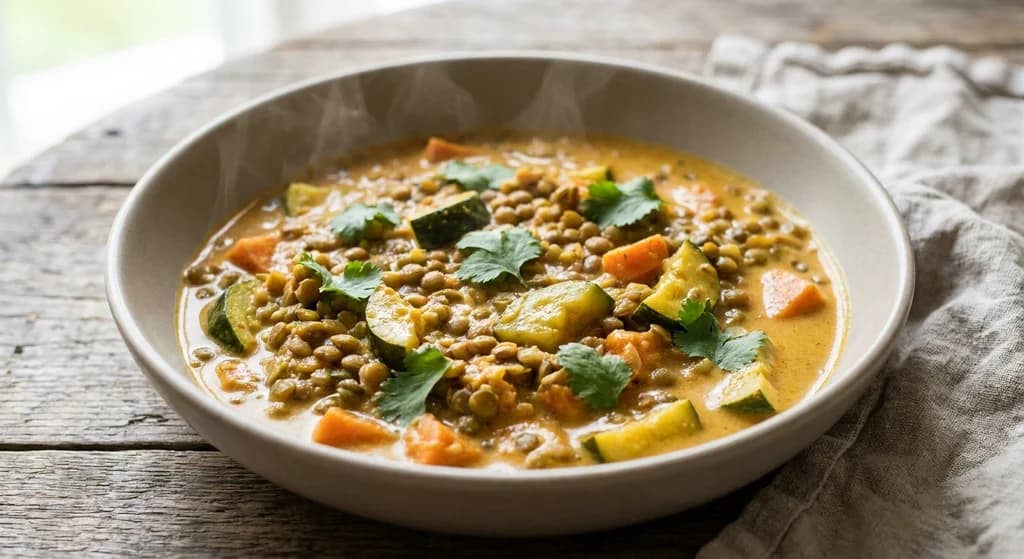 Lentil Curry with Zucchini and Carrot