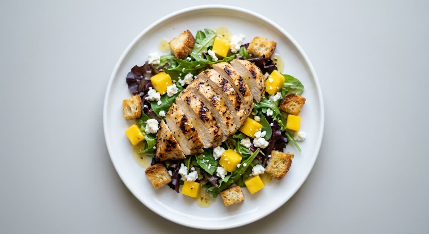Mango Chicken Sourdough Salad
