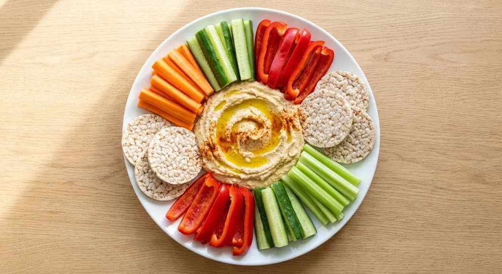 Mediterranean Hummus & Veggie Snack Plate