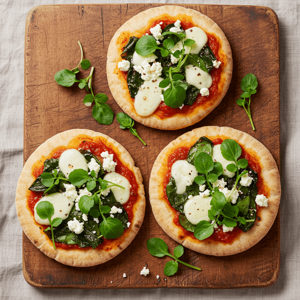 Mediterranean Pita Pizzas