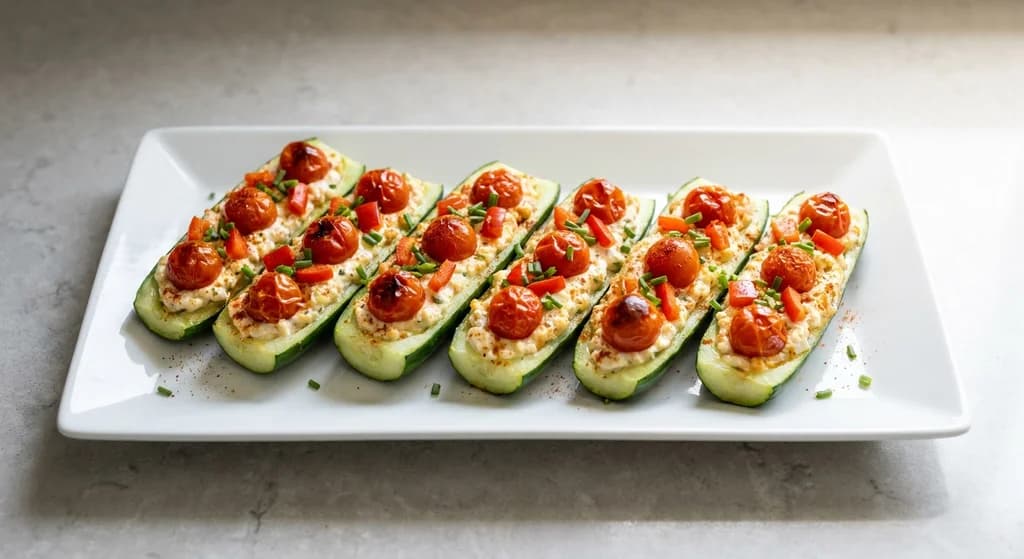 Mediterranean Stuffed Cucumber Boats