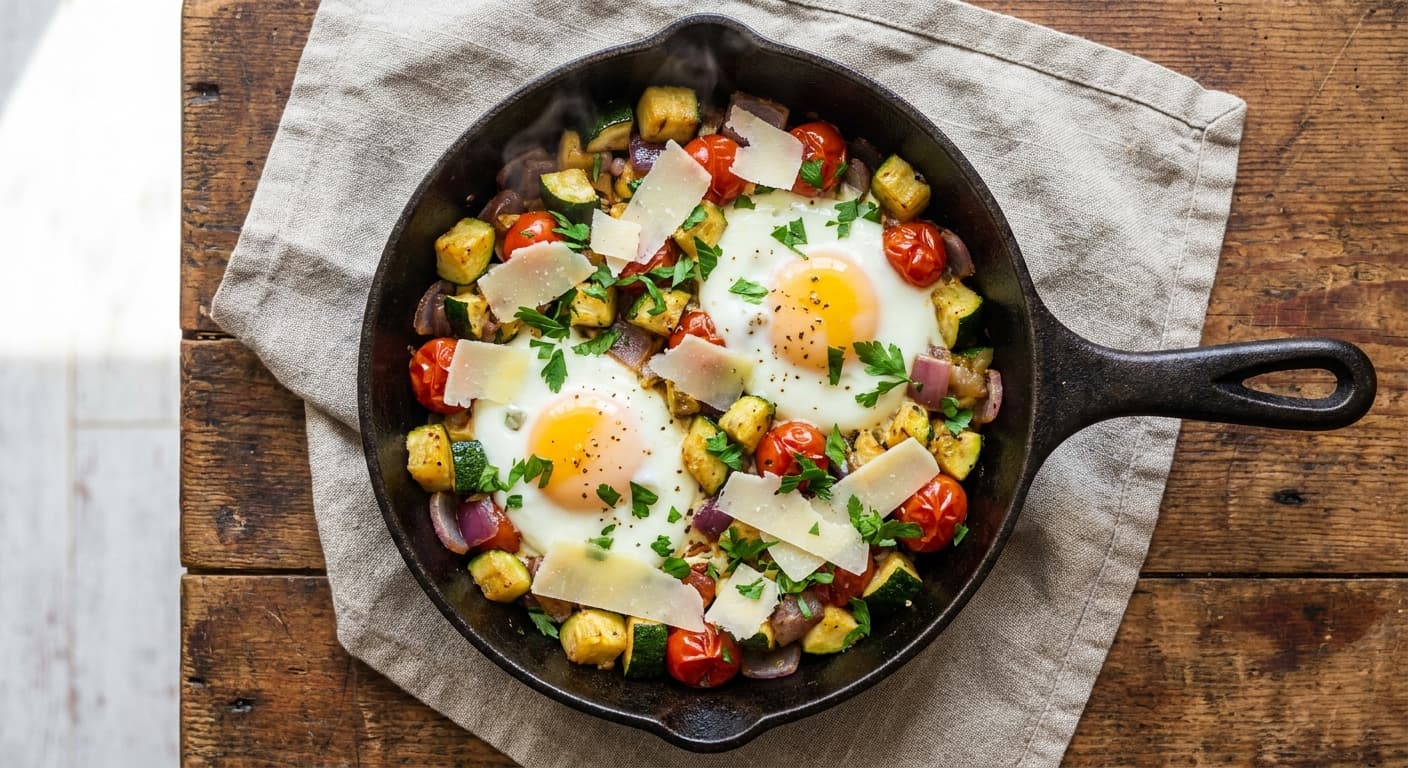 Mediterranean Zucchini and Egg Skillet