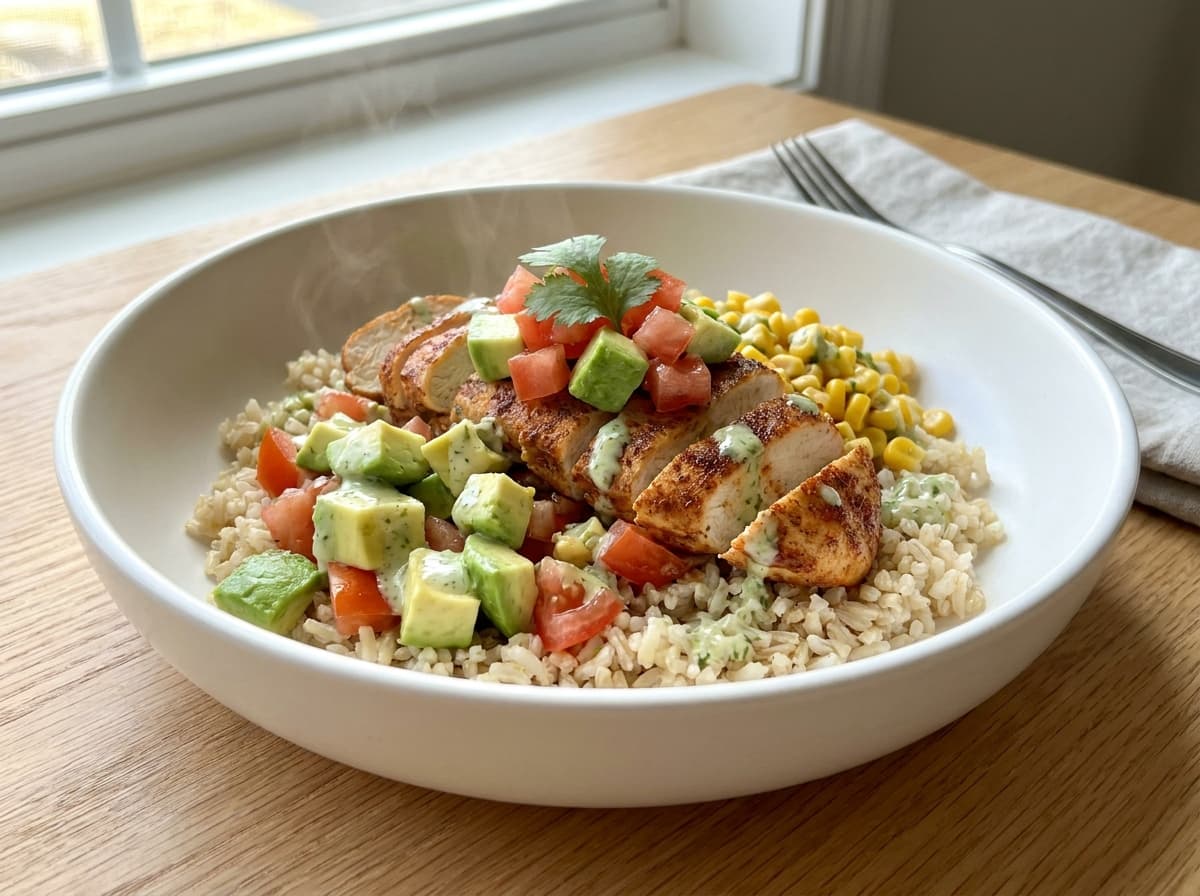 Mexican Chicken and Avocado Bowl