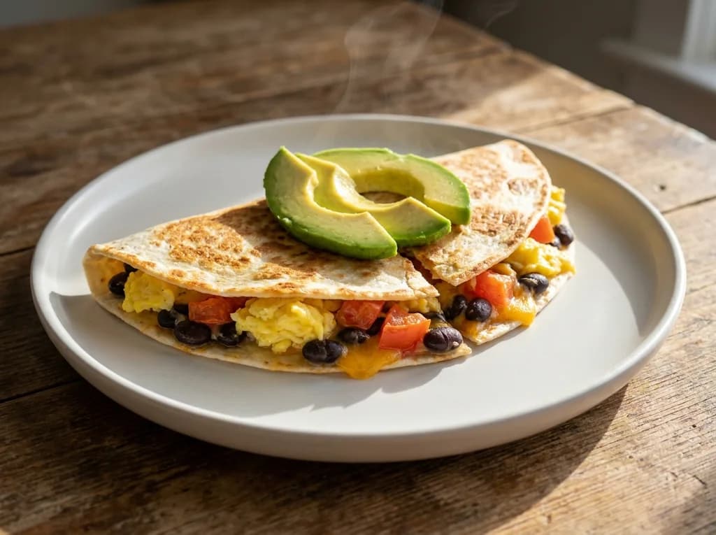 Mexican Egg & Bean Quesadilla